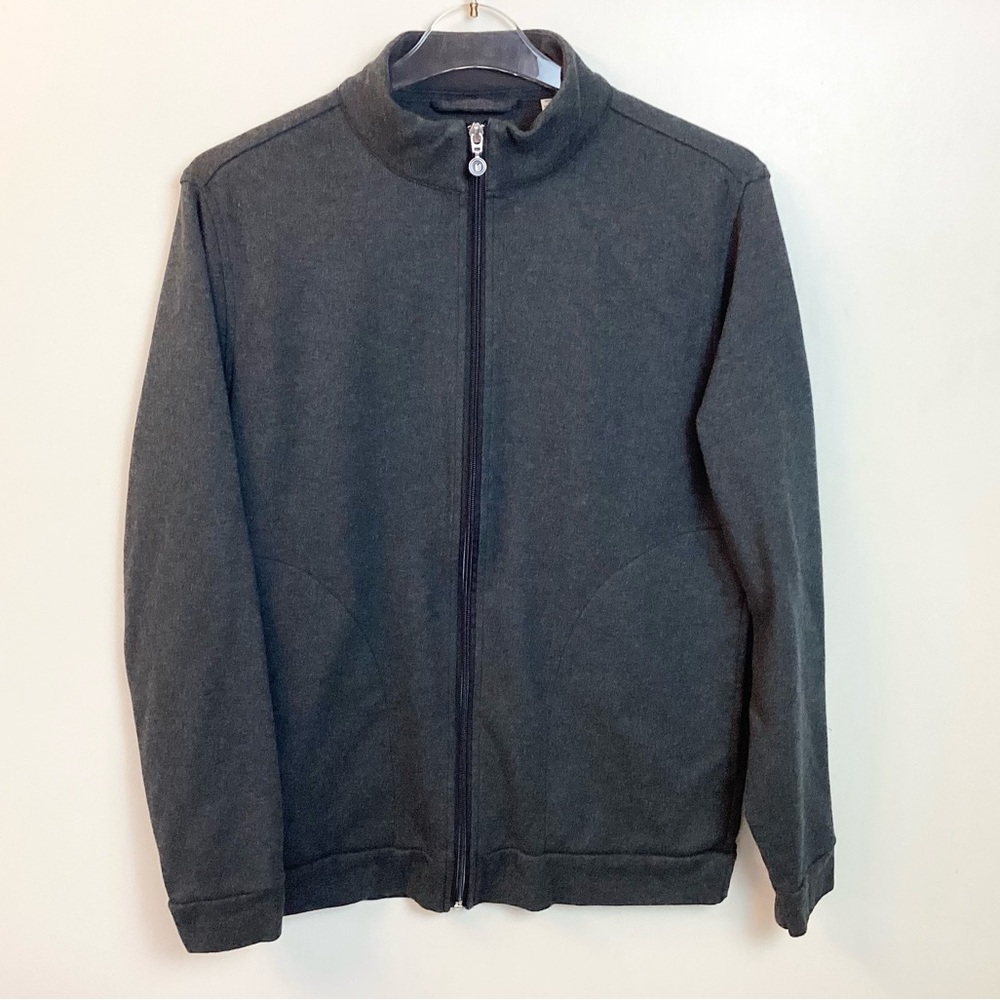 Linksoul Golf Full Zip 100% Cotton Sweatshirt - Gray - S